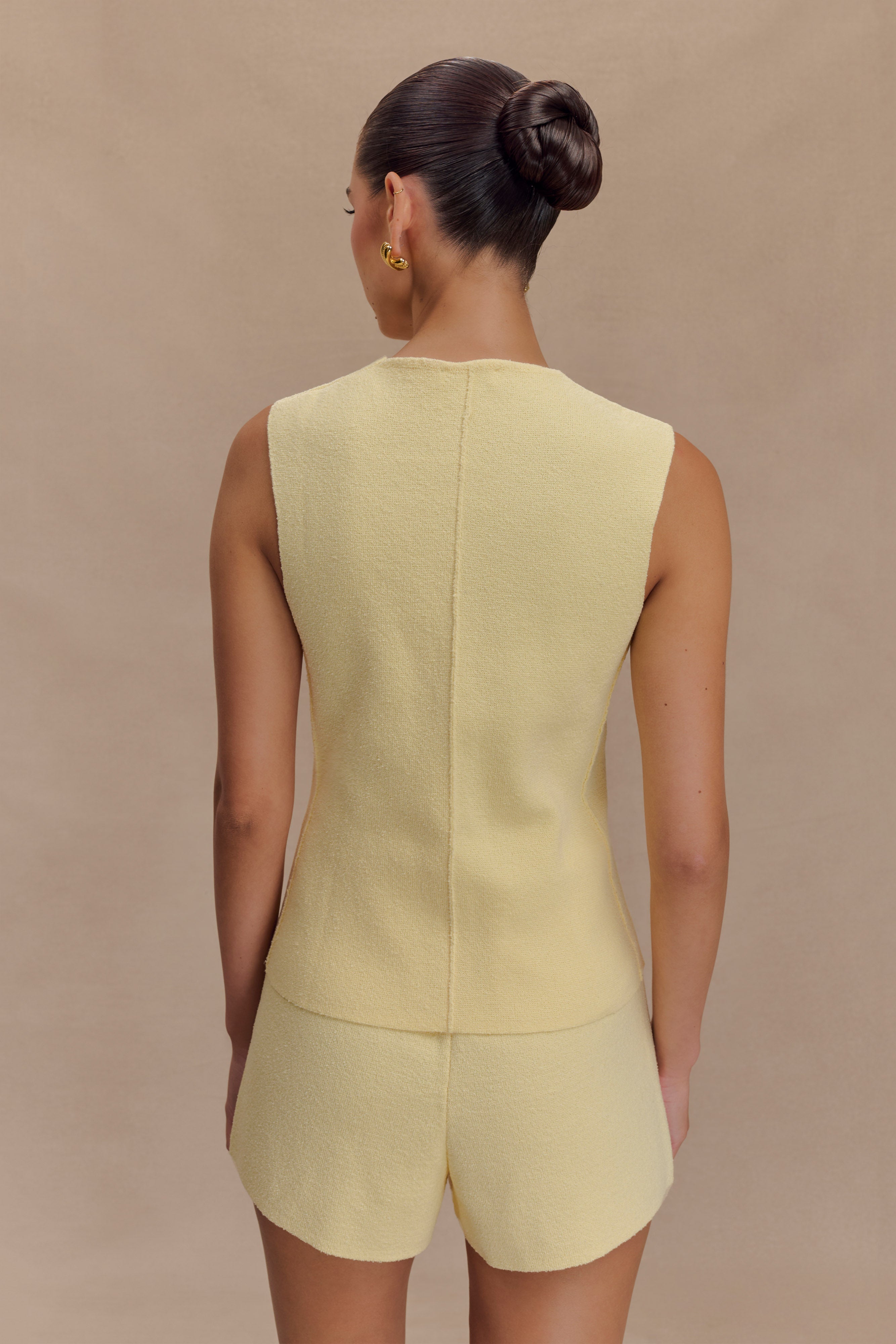 Malika Knit Shorts - Lemon
