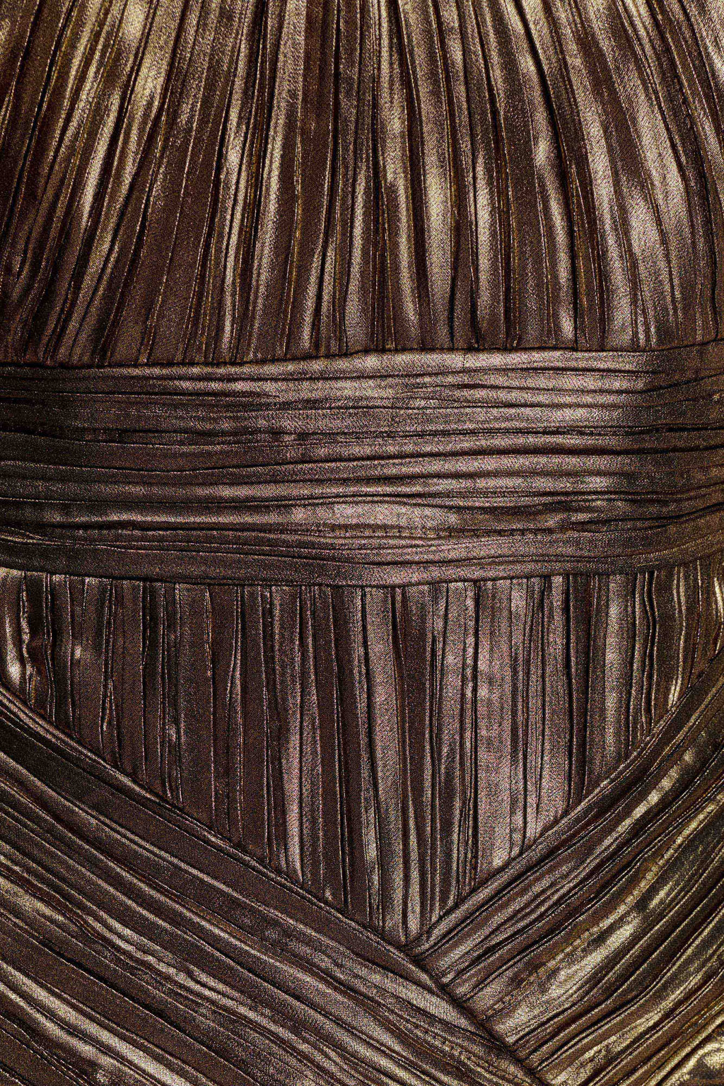 Clemence Plisse Maxi Dress - Gold