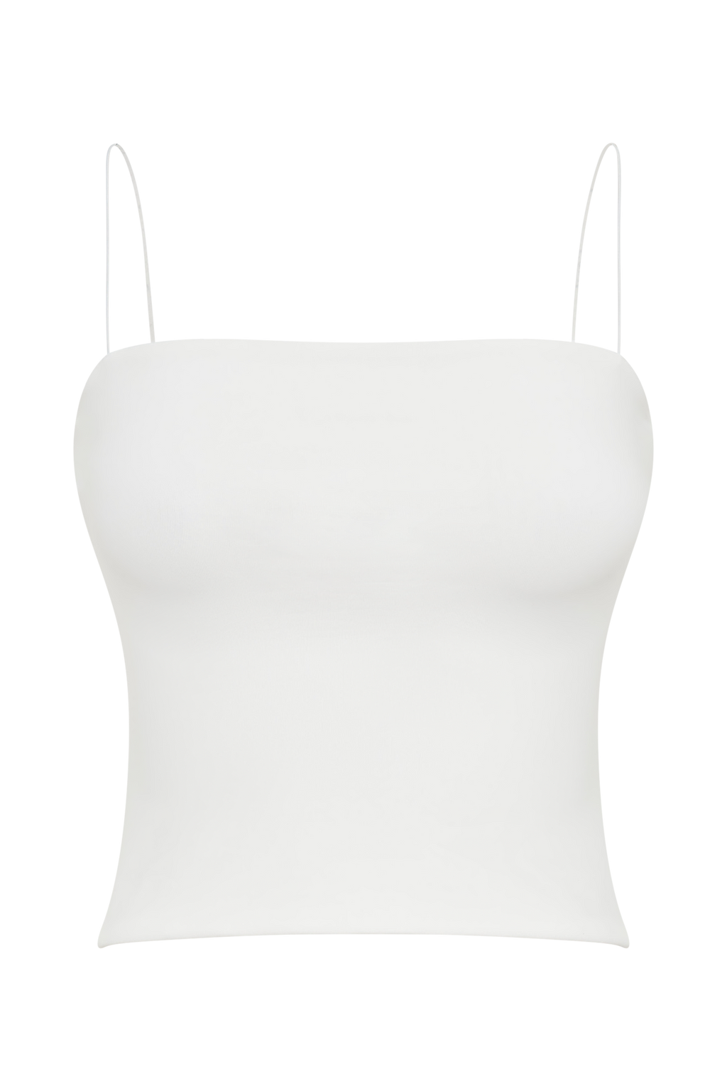 Arya Longline Spaghetti Strap Top - White