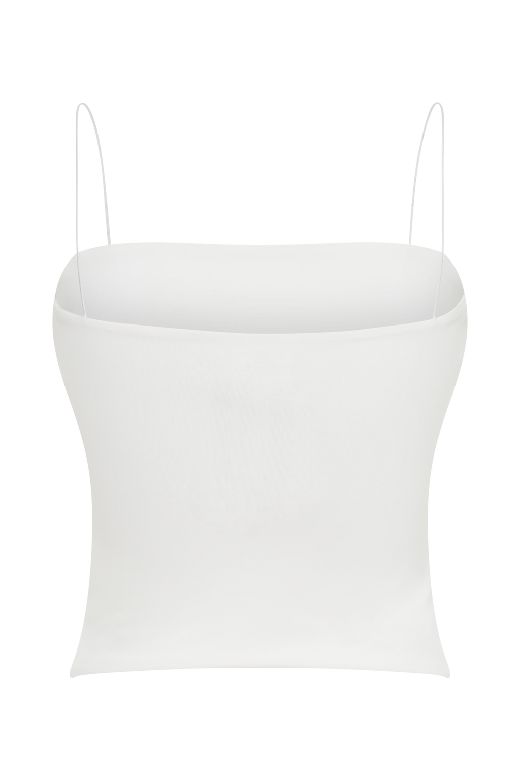 Arya Longline Spaghetti Strap Top - White