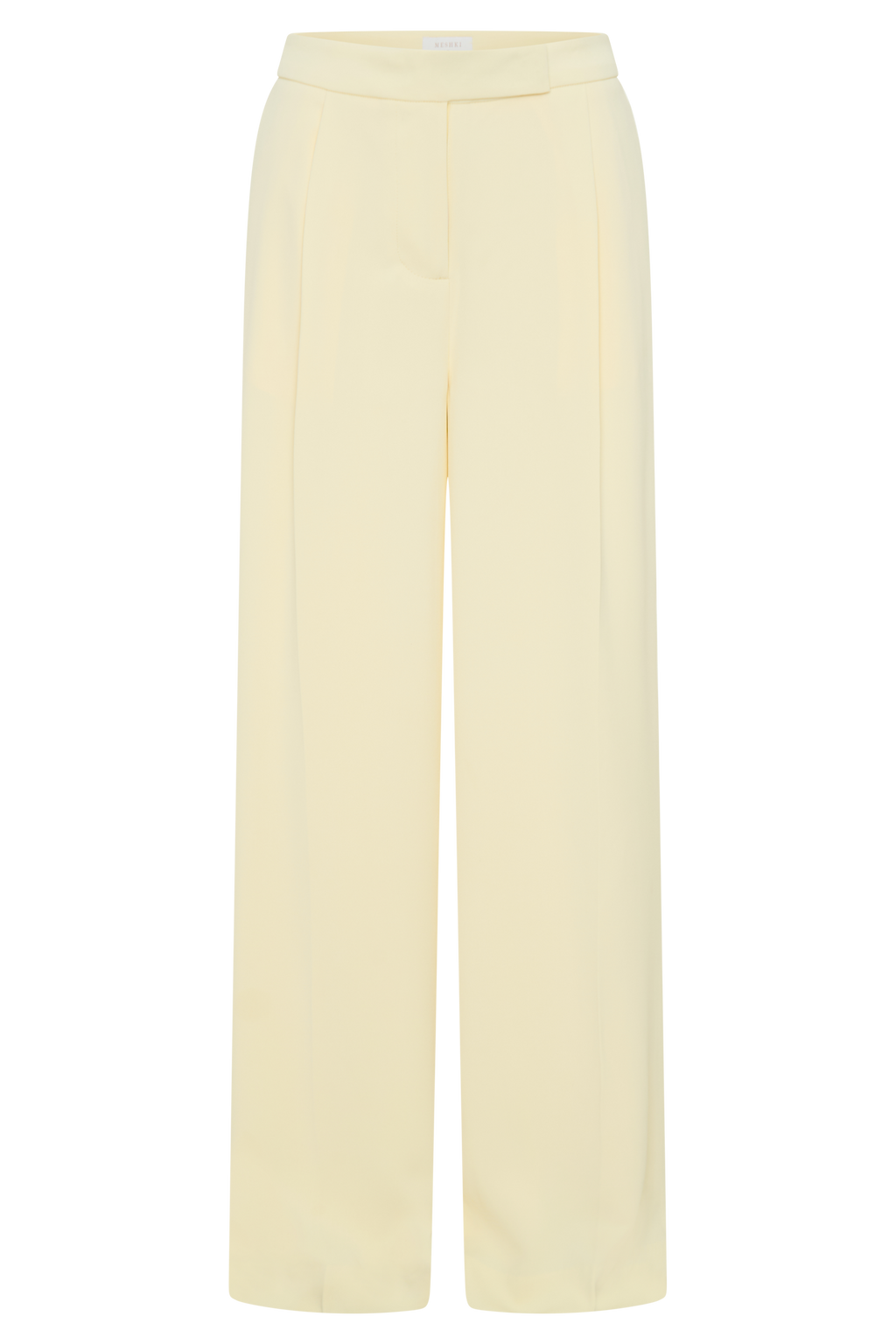 Faith Suiting Wide Leg Pant - Lemon Cream