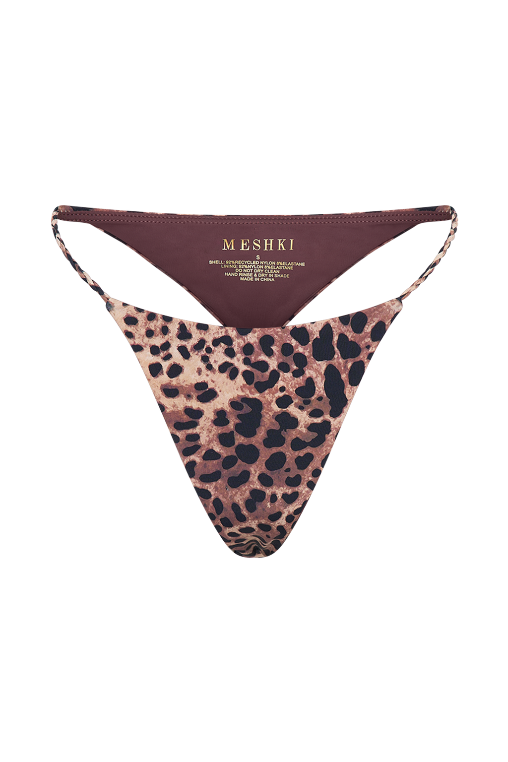 Melika Braided Bikini Bottoms - Leopard Print