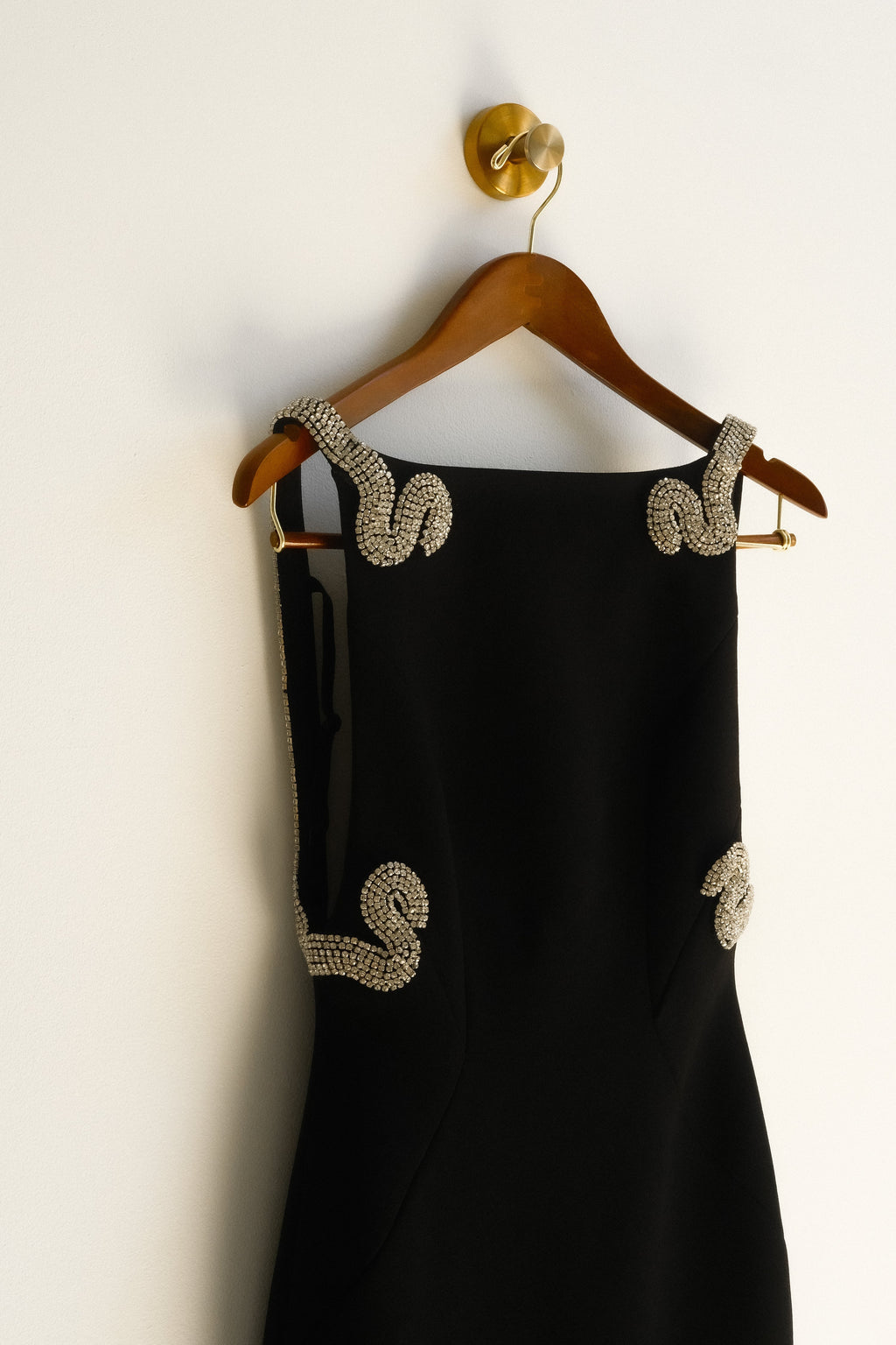 Lorde Embellished Crepe Maxi Dress - Black