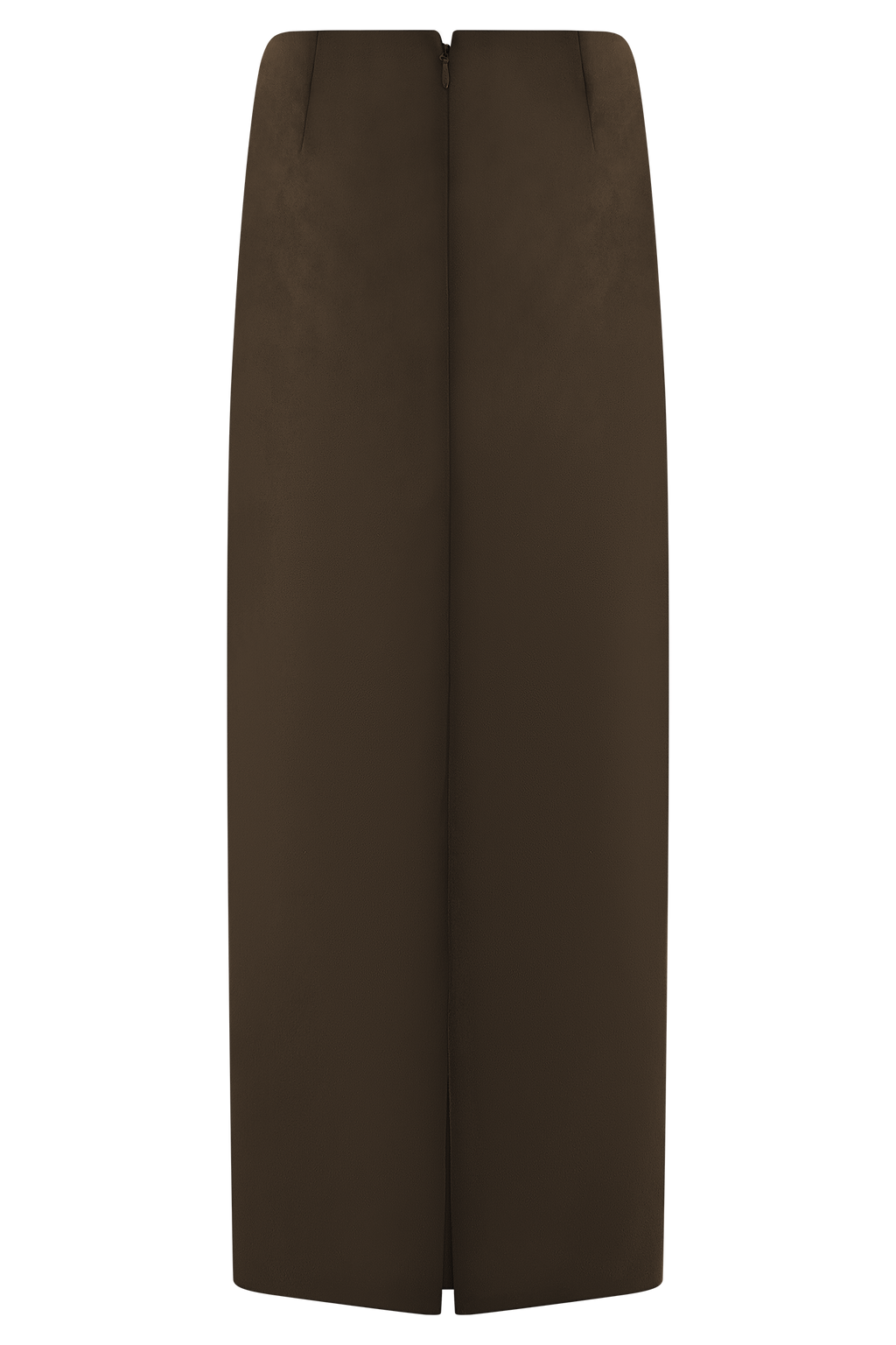 Hayes Faux Suede Midi Skirt - Chocolate