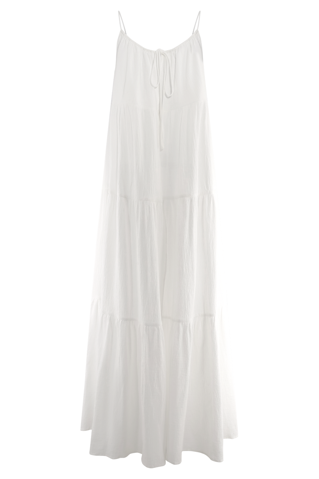 Lenny Front Tie Top - White